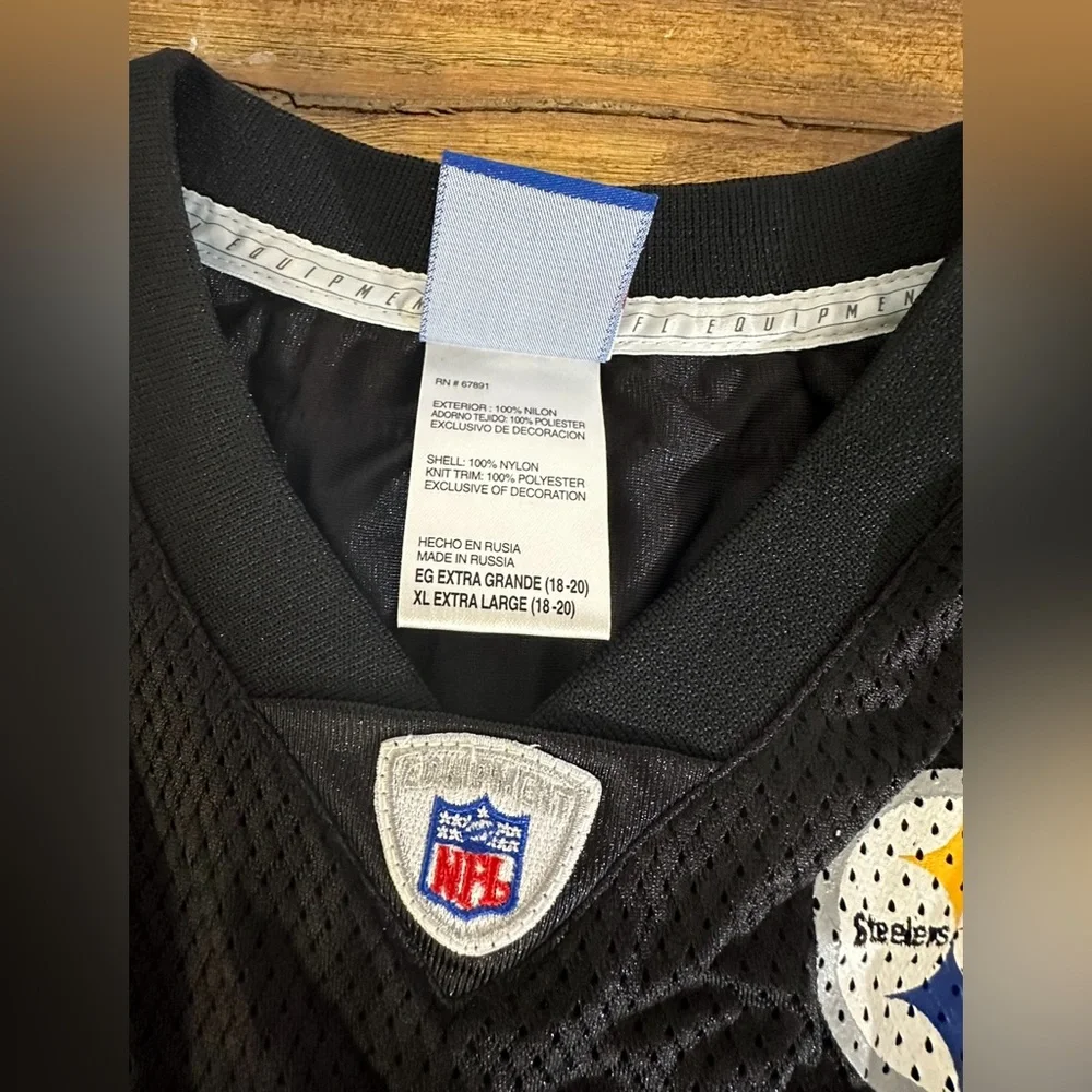 NWT Authentic Reebok Ben Roethlisberger Steelers Jersey Youth XL | SKU 0357
